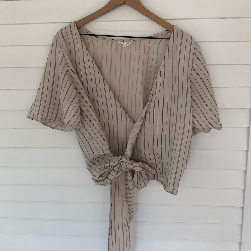 Vetta Deep-V Wrap Top - Size XS